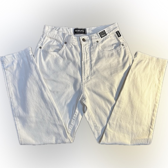 Versace Jeans Couture white denim high waisted Mom jeans. Size 32 - Picture 5 of 15